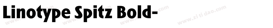 Linotype Spitz Bold字体转换